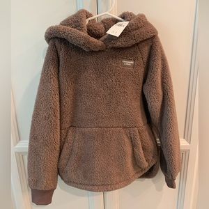 Abercrombie Kids Girls Hooded Sherpa, size 7/8